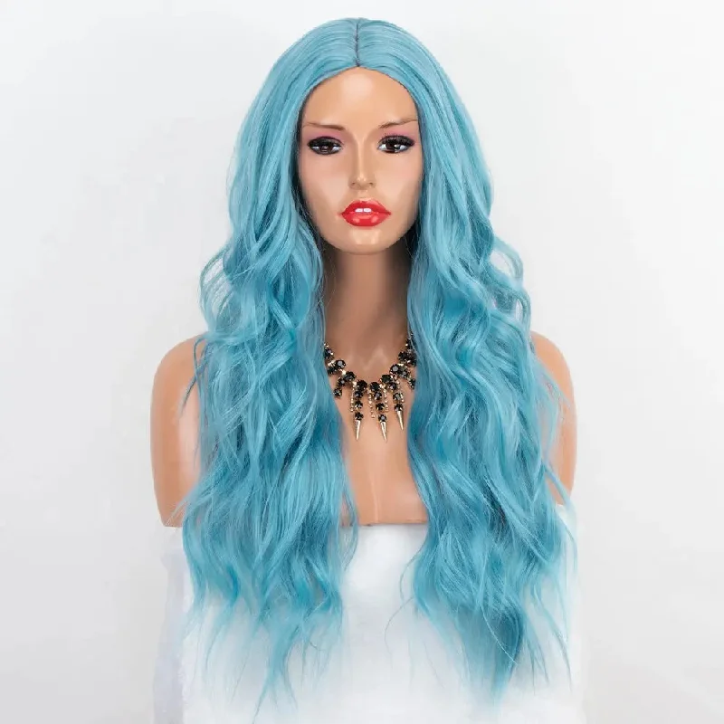 Heat Resistant Fiber Hair None Lace Synthetic Wig