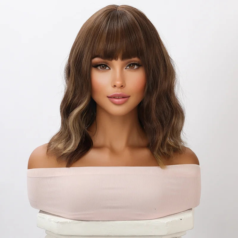 Brown Gradient Natural Crossdressing Wig