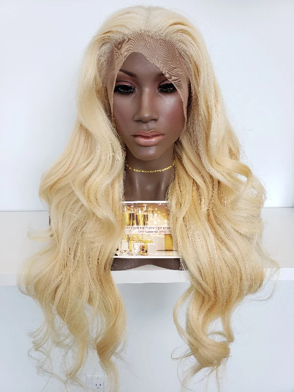 Cambodian Blonde Body Wave High Density FRONTAL Wig (3 bundles + frontal)