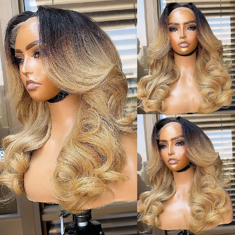 Chic Ombre Blonde 13x4 | 13x6 Human Hair Lace Front Wig