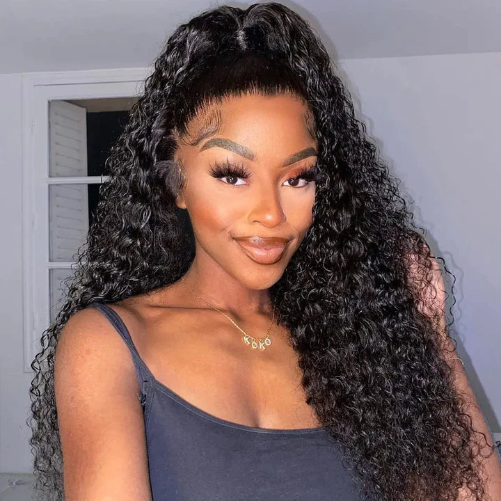 Emma| Preplucked Virgin Human Hair 360 Lace Wig | Deep Curly