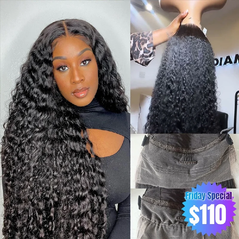 【Friday Special】360 Lace Invisible Strap 250% Human Hair Lace Wig Burmese Curls