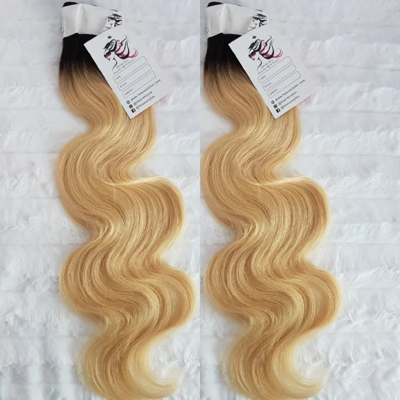 Luxe Blonde Ombre Wavy SINGLE DONOR Bundles (extensions)