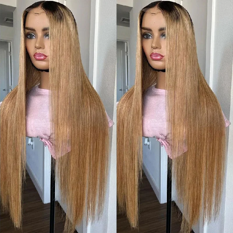 Makena | 13X6 Lace Front Ombre Honey Blonde Virgin Human Hair Wig