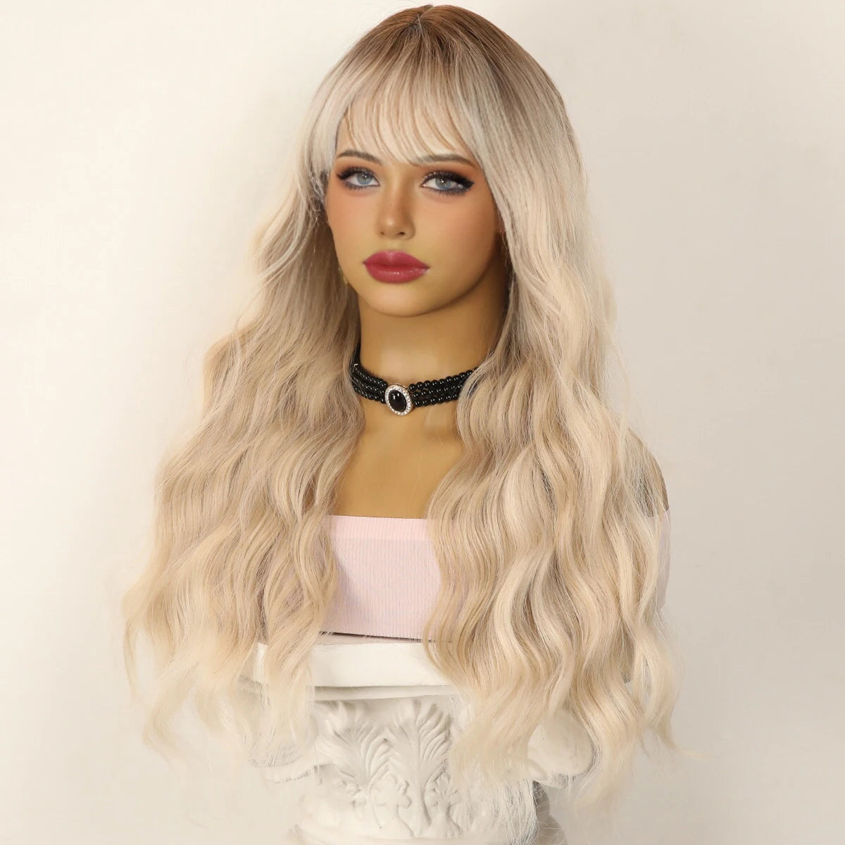 Natural Blonde Crossdressing Wig