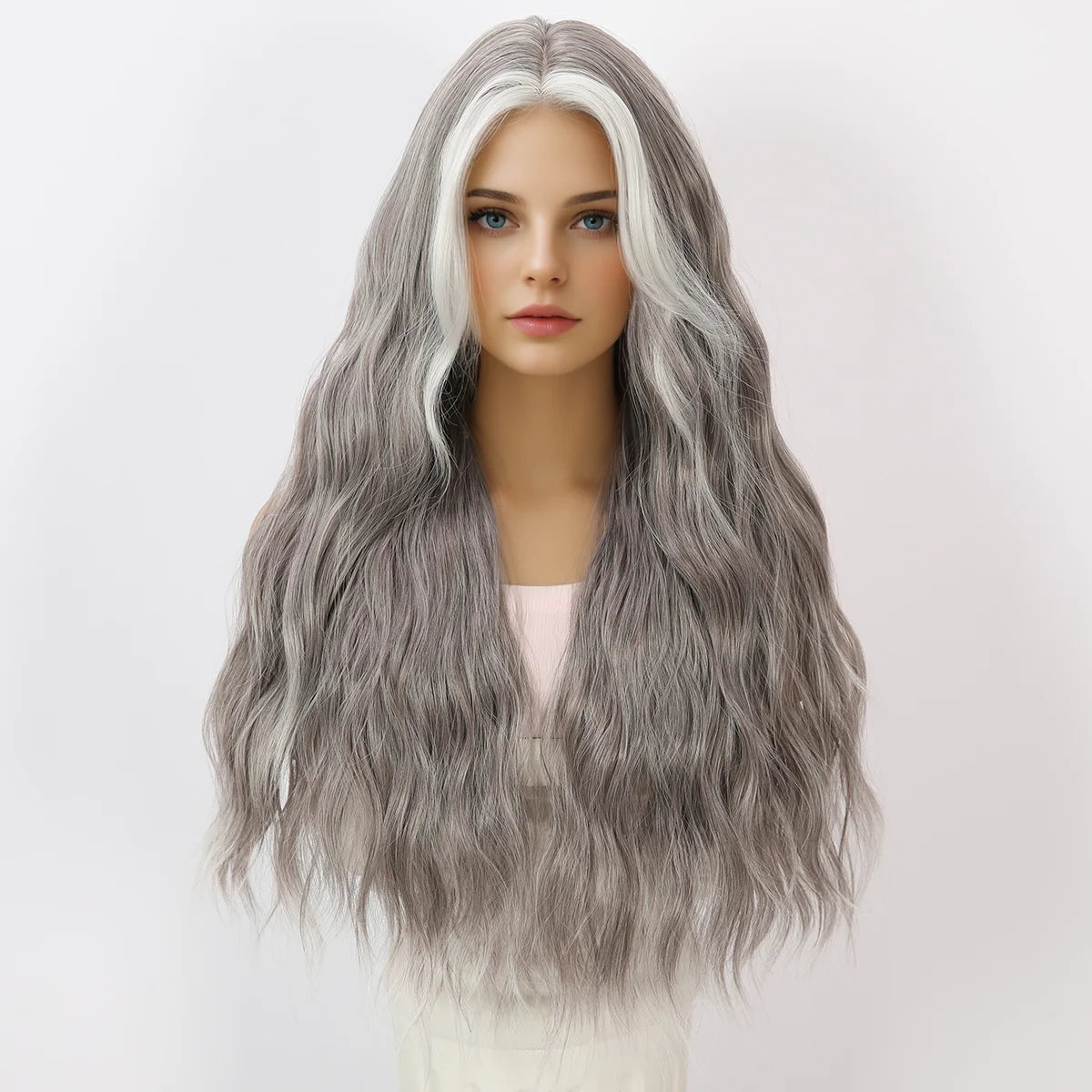 Natural Gray Crossdressing Wig