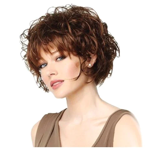 NEW Fashion pixie Synthetic Wig Vendors curly wave lace frontal wig multi color