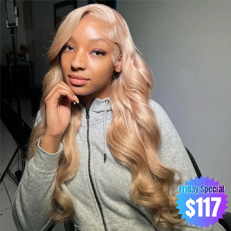 【Friday Special】Samantha | Ash Blonde 13x6 Preplucked Human Hair Lace Front Wig