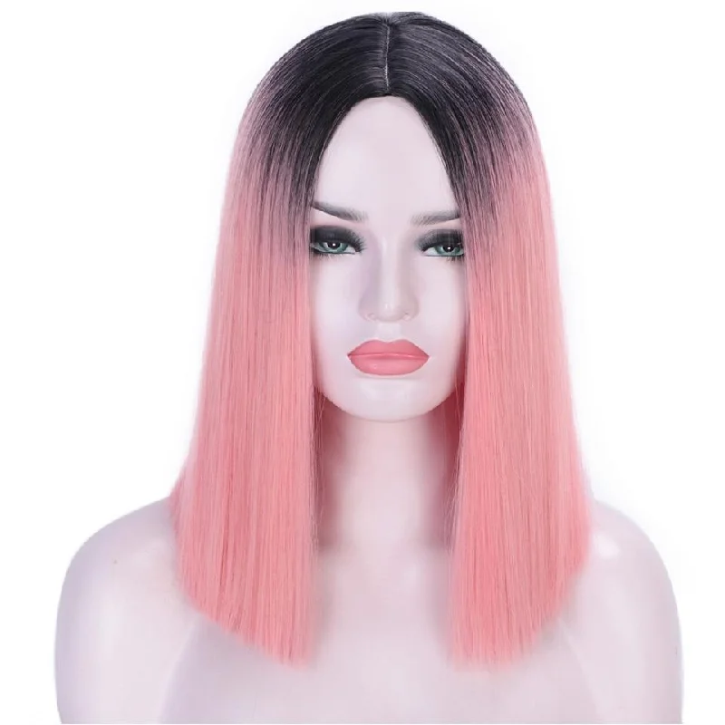 Pink Ombre Straight Wig