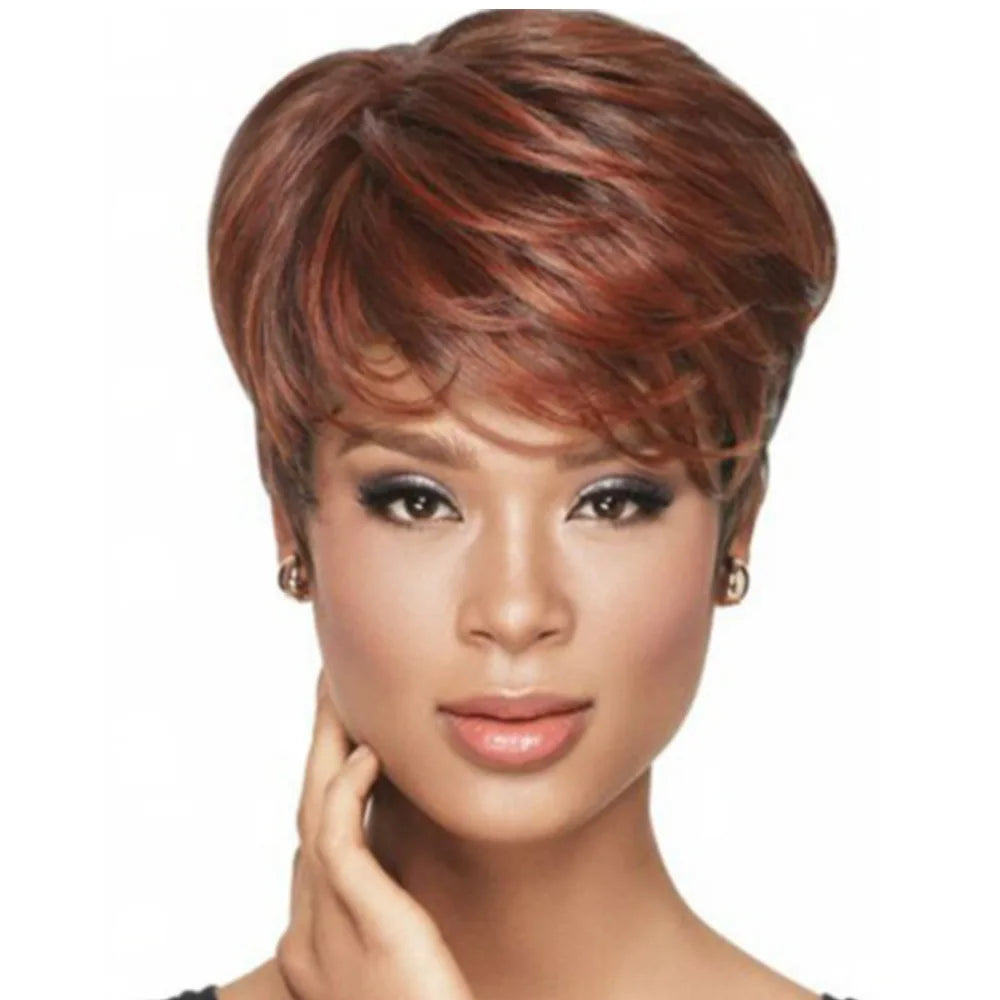 Straight Natural Hair Wig Heat Resistant Short Curl Wig Cheap Synthetic Short Cosplay Wig