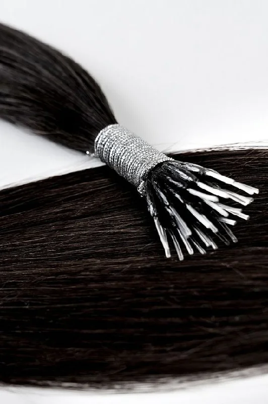 #1 Jet Black Nano Tip Hair Extensions