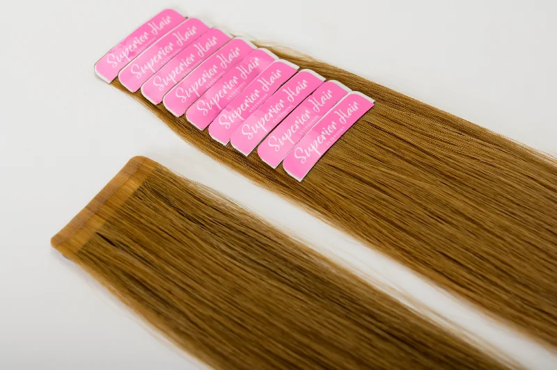 #12 Dark Honey Ultra Seamless Tape In Extensions