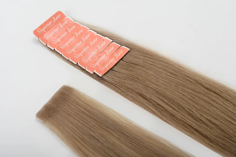 #16 Caramel Dark Blonde Invisi Tape Hair Extensions