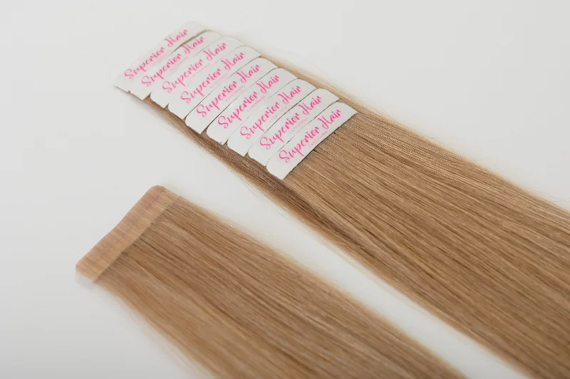 #16 Caramel Dark Blonde Ultra Seamless Tape In Extensions