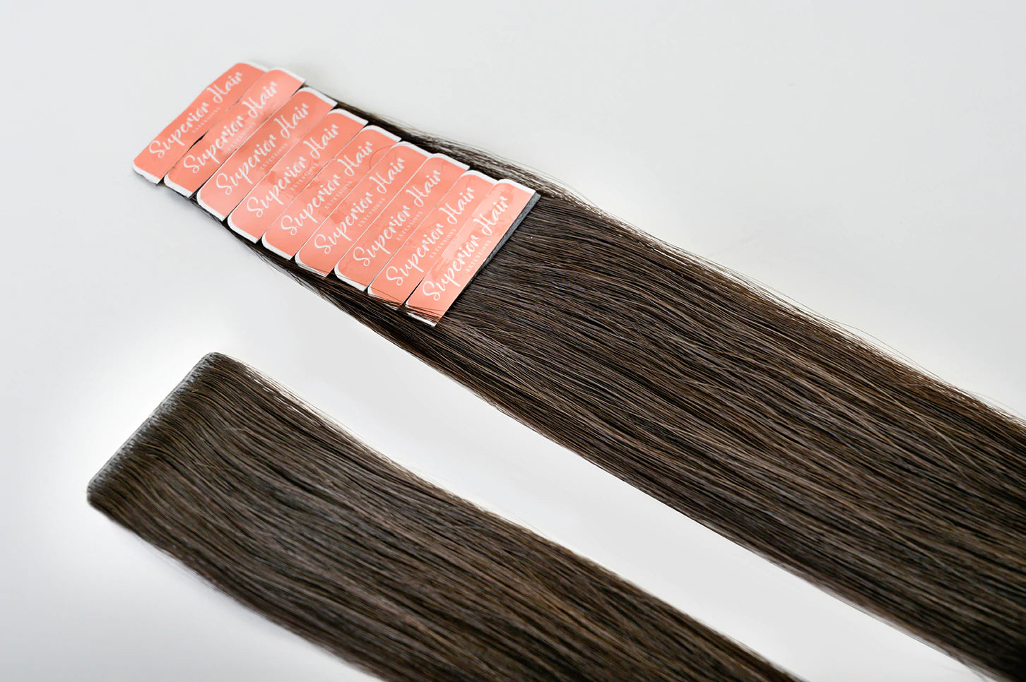 #1BL Darkest Brown Invisi Tape Hair Extensions