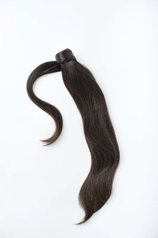 #1BL Darkest Brown Ponytail Extensions