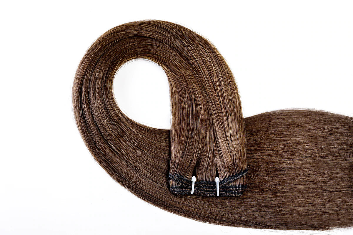 #4 Chocolate Brown Traditional Weft Extensions