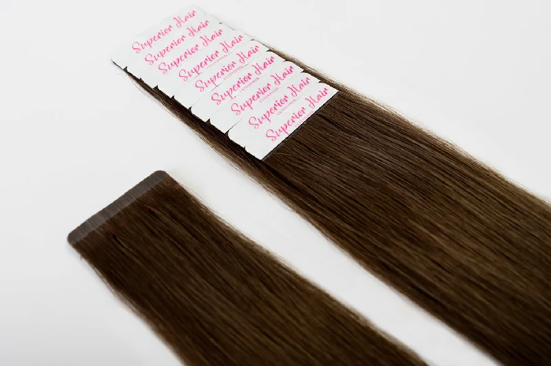 #4 Chocolate Brown Ultra Seamless Tape In Extensions