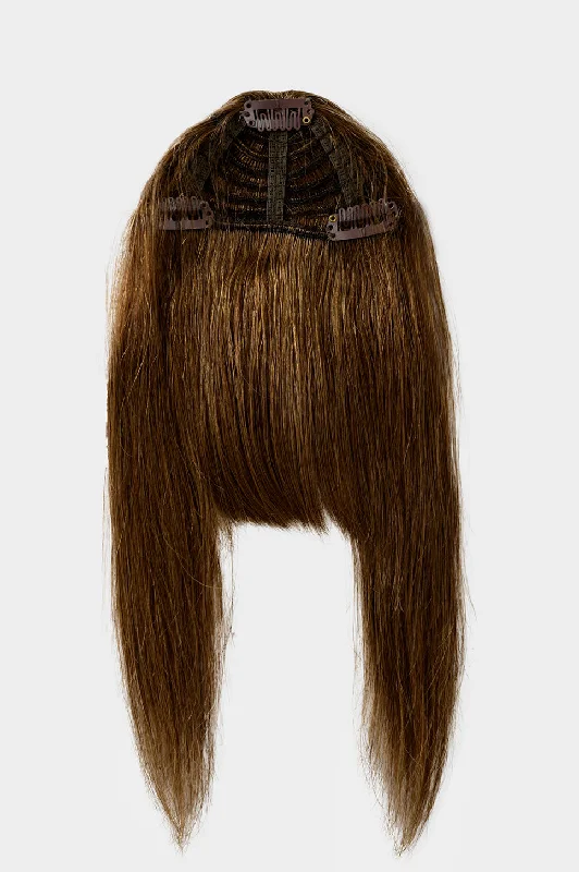 #6 Chestnut Brown Clip In Fringe Extension