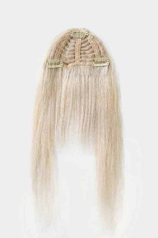 #60 Whitest Ash Blonde Clip In Fringe Extension