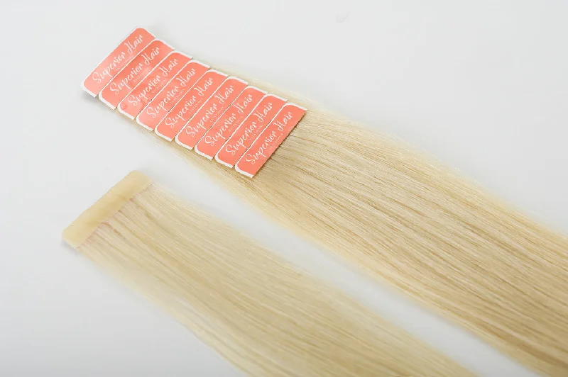 #613 Platinum Blonde Invisi Tape Hair Extensions