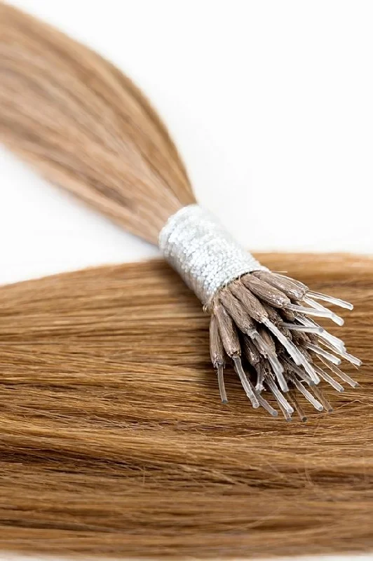 #8 Natural Light Brown Nano Tip Hair Extensions