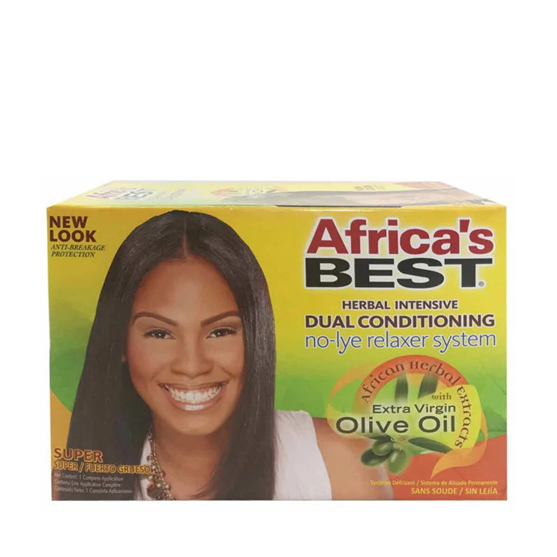 AFRICA'S BEST Herbal Intensive Dual Conditioning No-Lye Relaxer System [SUPER]