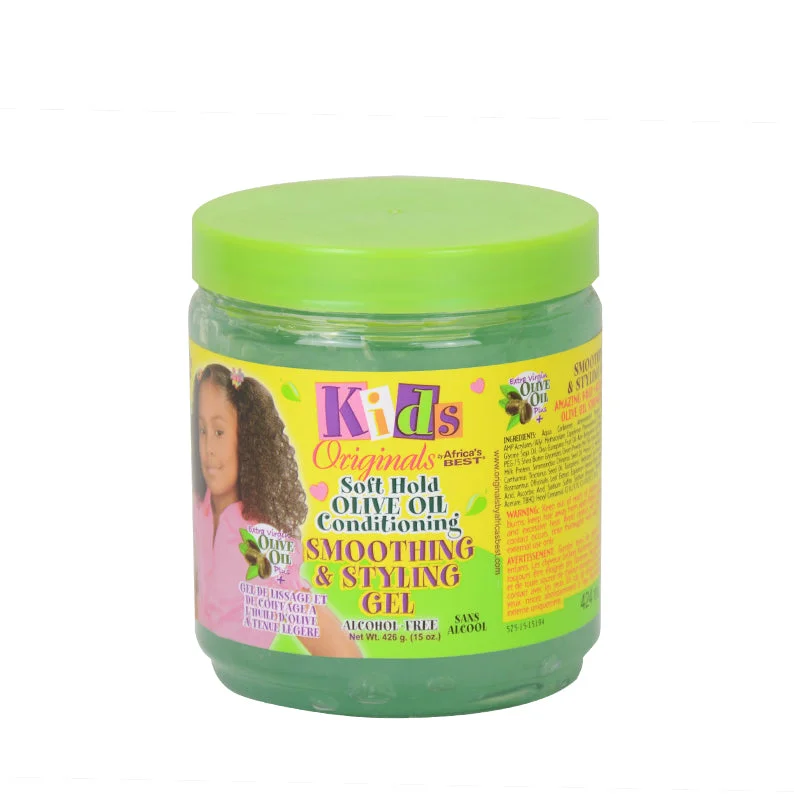 AFRICA'S BEST KIDS ORIGINALS Soft Hold Olive Oil Conditioning Smoothing & Styling Gel 15oz