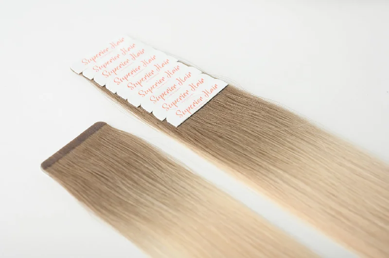 #Arctic Blonde Balayage Ultra Seamless Tape In Extensions