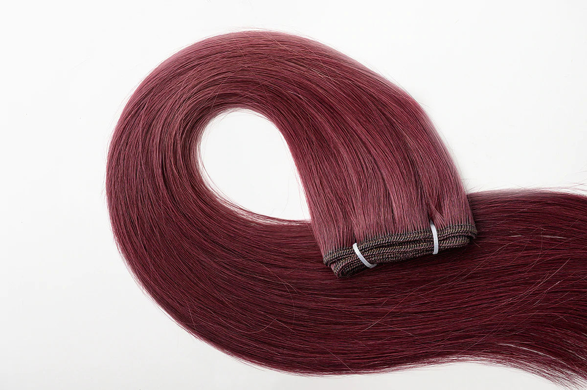 #Burgundy Traditional Weft Extensions