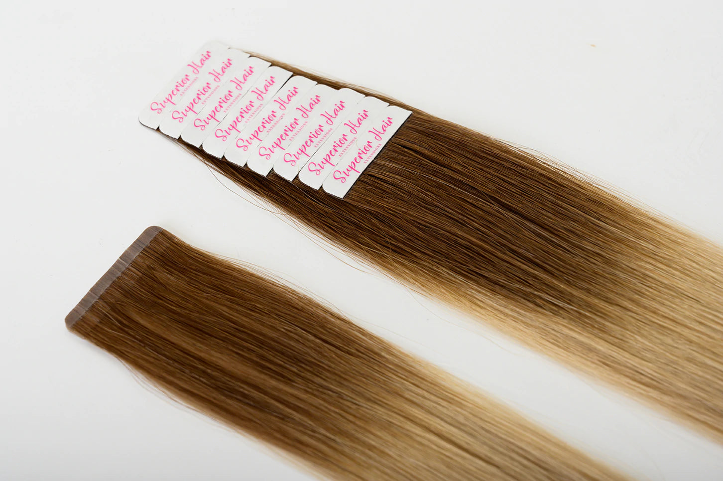 #Cappuccino Ombre Ultra Seamless Tape In Extensions