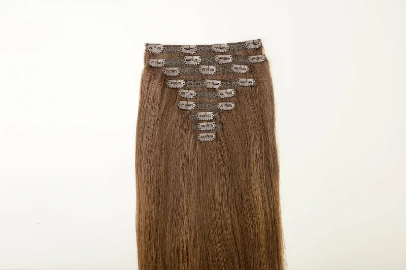 #Chocolate Brown Balayage Classic Clip In Hair Extensions 9pcs