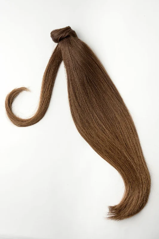 #Chocolate Brown Balayage Ponytail Extensions