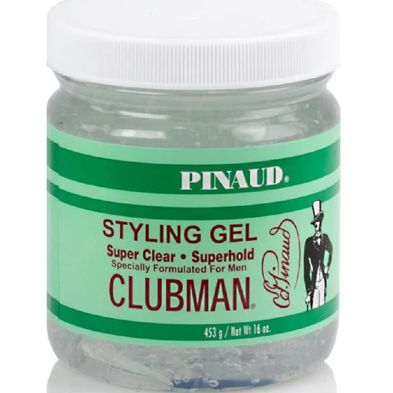 Clubman Pinaud Super Clear Stylin Gel Super Hold, 16 Oz