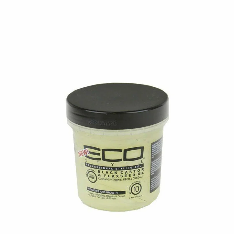 ECO STYLE Professional Styling Gel [BLACK CASTOR & FLAXSEED OIL] 8oz