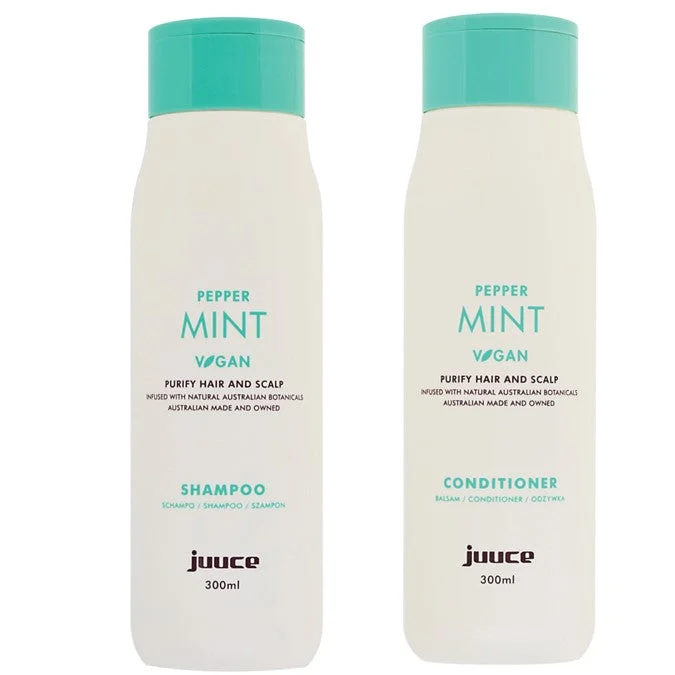 Juuce Pepper Mint Shampoo Purify Hair and Scalp Shampoo & Conditioner Duo                   .