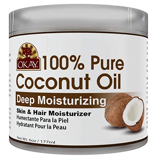 OKAY 100% Pure Coconut Oil for Hair and Skin – 6oz / 177ml