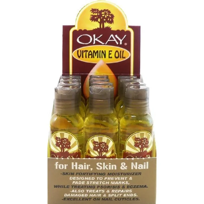 Okay Vitamin E Oil For Hair & Skin (12 Pack)