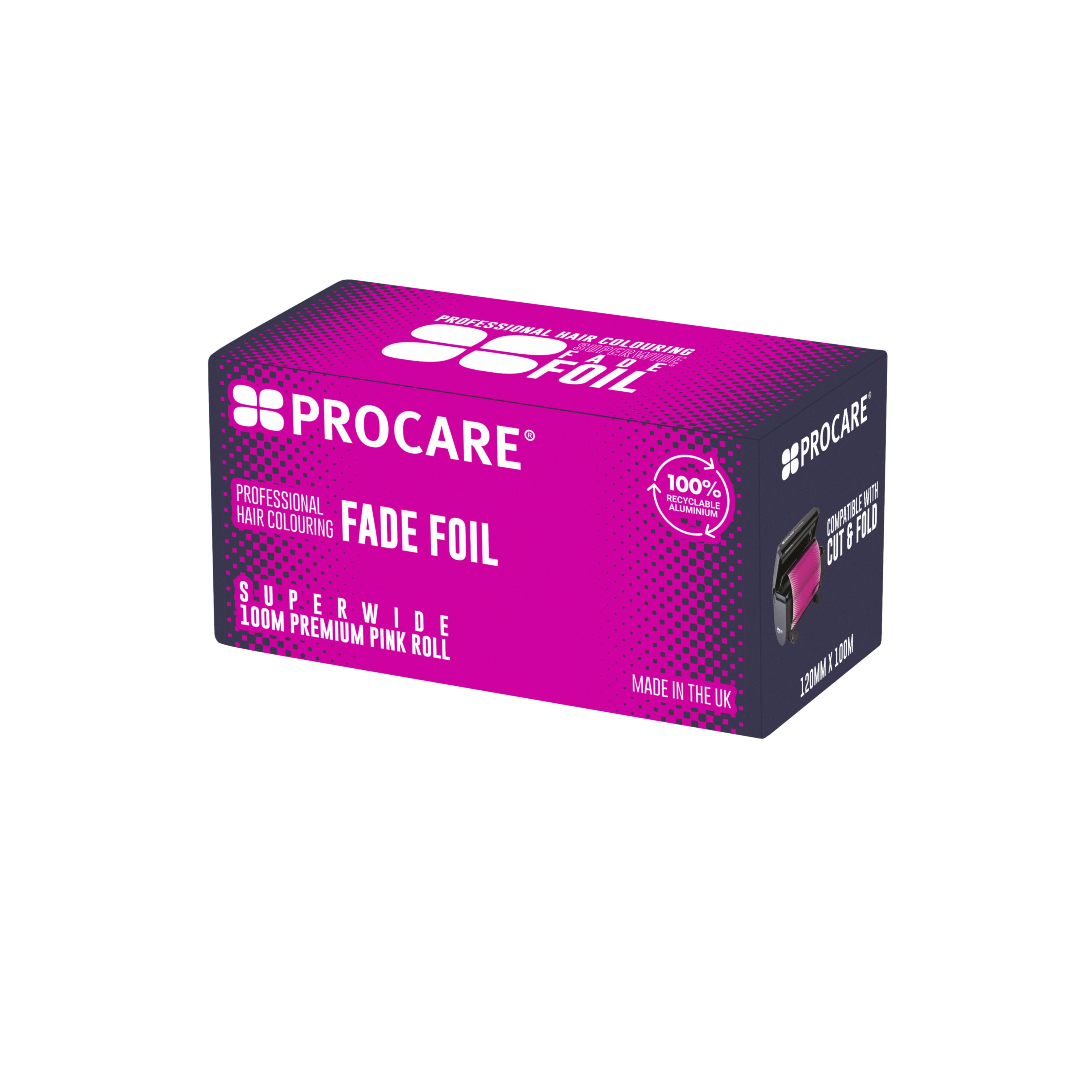 Procare Extra Wide Foil  Foil 120mm x 100m Pink Refills