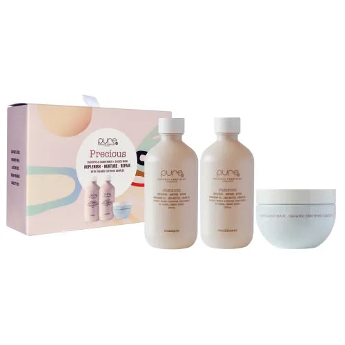 Pure Precious Replenishing Shampoo, Conditioner and Sacred Mask Trio