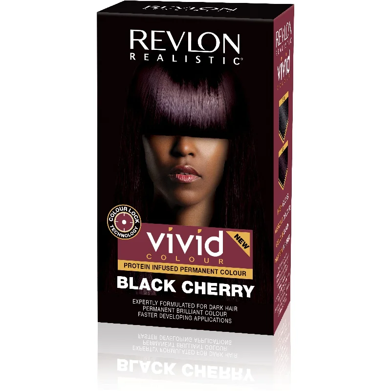 Revlon Realistic Vivid Colour Protein Infused Permanent Hair Color, Black Cherry 3.7 Oz