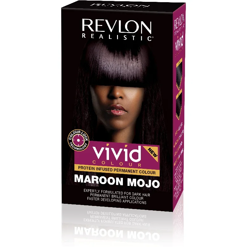 Revlon Realistic Vivid Colour Protein Infused Permanent Color Hair Maroon Mojo 3.7 Oz