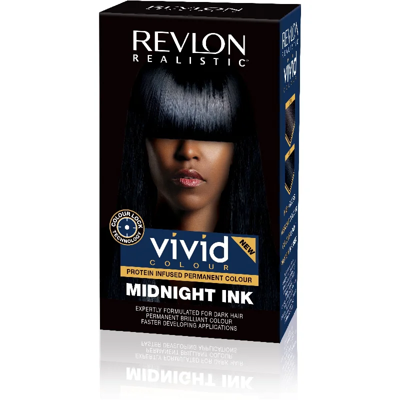 Revlon Realistic Vivid Colour Protein Infused Permanent Color Hair Midnight Ink 3.7 Oz