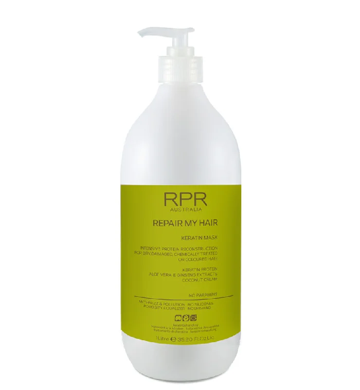 RPR Repair My Hair 1lt Keratin Treatment Mask Reconstruction for Treated Hair