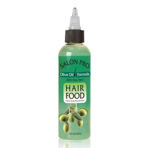 Salon Pro Hair Food, Olive Oil Formula With Aloa Vera, 4 Ounce