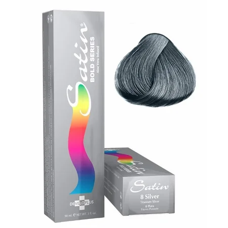 Satin Bold Series Hair Color 8 Titanium Silver, 3 Oz