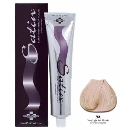 Satin Ultra Vivid Hair Color 9A Very Light Ash Blonde, 3 Oz