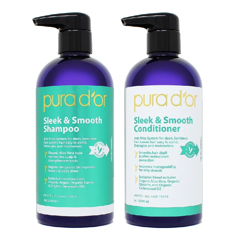 Sleek & Smooth Shampoo and Conditioner Set 16oz