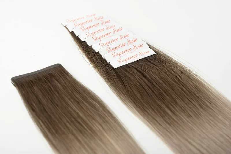 #Smokey Ombre Ultra Seamless Tape In Extensions