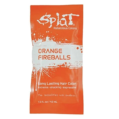 Splat Hair Color Individual Packs Orange Fireballs (12 Pack)